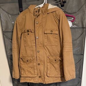 Kids Tan Hooded Jacket